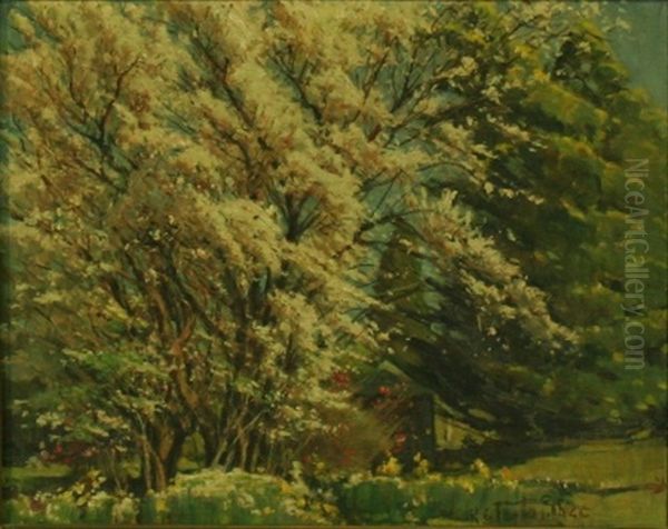 Spring Blossom Oil Painting by Robert Edgar Taylor Ghee