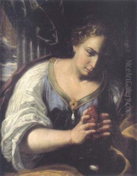 Sainte Praxede Oil Painting by Antonio Gherardi