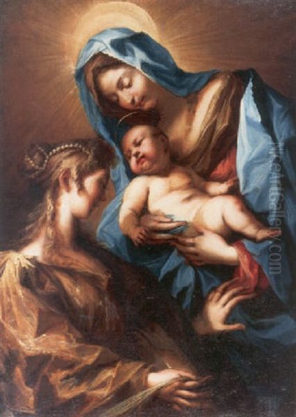 The Mystic Marriage Of Saint Catherine Oil Painting by Alessandro Gherardini