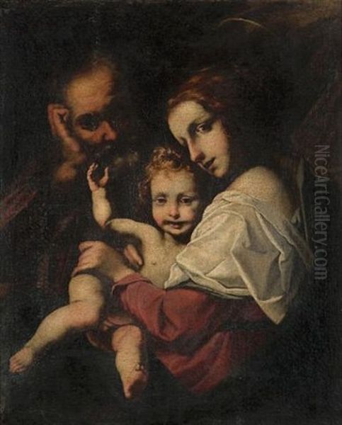 The Holy Family Oil Painting by Melchiorre Gherardini