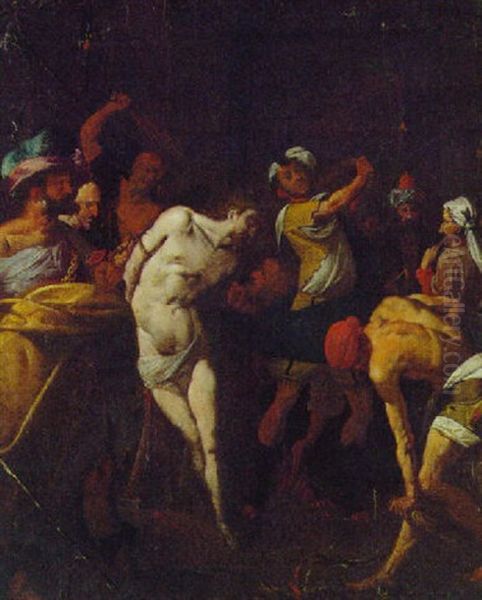 The Flagellation Oil Painting by Melchiorre Gherardini