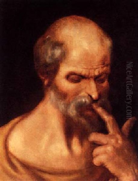 A Saint (saint Peter?) Oil Painting by Jacques de Gheyn II