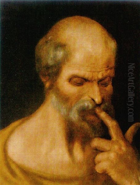 A Saint (saint Peter?) Oil Painting by Jacques de Gheyn II