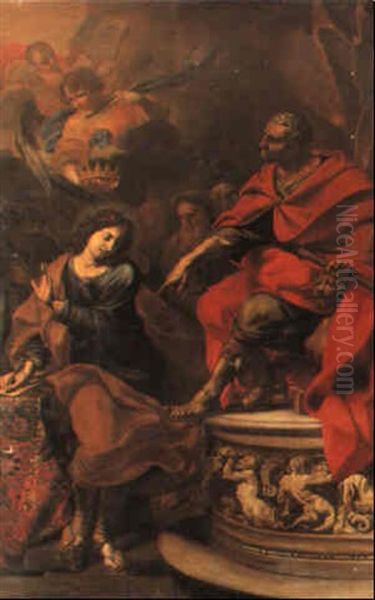 La Condanna Di Un Santo Oil Painting by Giuseppe Ghezzi