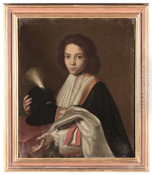 Ritratto Di Serafino Falzacappa Da Ragazzo Oil Painting by Pier Leone Ghezzi