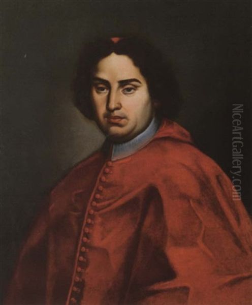 Ritratto Del Cardinale Annibale Albani Oil Painting by Pier Leone Ghezzi