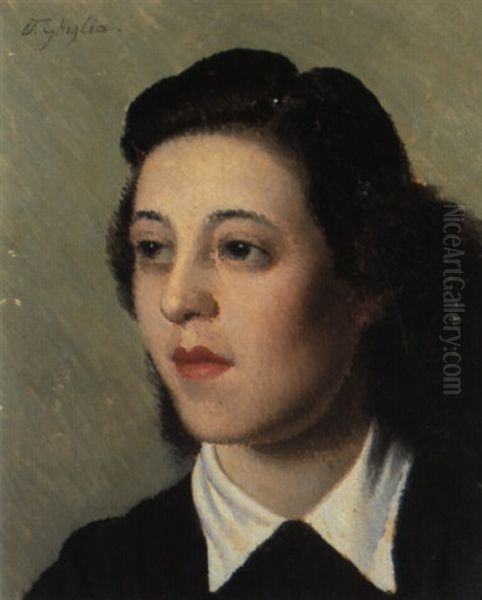 Ritratto Di Giovane Donna Oil Painting by Oscar Ghiglia