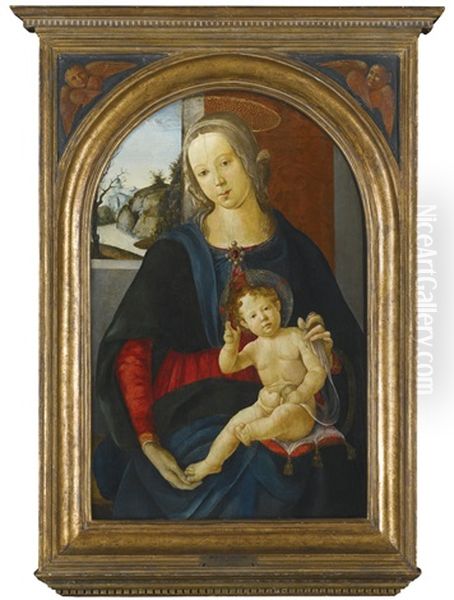 Madonna And Child Oil Painting by Davide Ghirlandaio