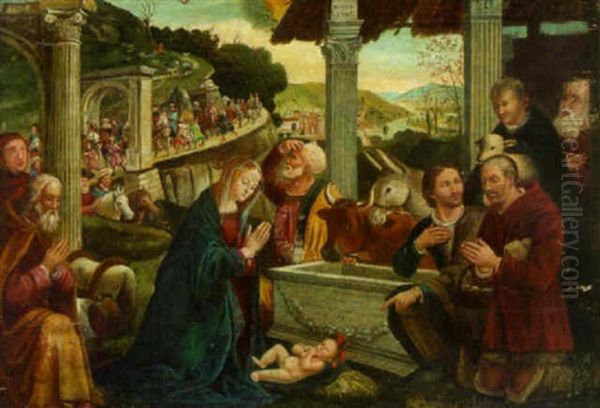 The Adoration Of The Shepherds Oil Painting by Domenico Ghirlandaio