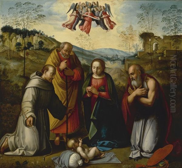 The Adoration Oil Painting by Ridolfo del Ghirlandaio