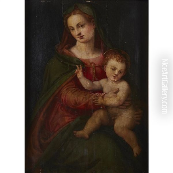 Madonna And Child Oil Painting by Ridolfo del Ghirlandaio