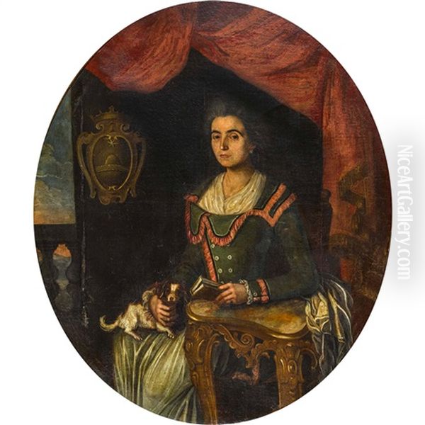 Ritratto Di Nobildonna Oil Painting by Vittore Giuseppe Ghislandi (Fra' Galgario)