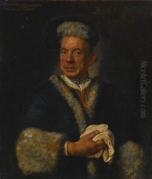 Portrait Of Don Filippo Giacomo Solza Oil Painting by Vittore Giuseppe Ghislandi (Fra' Galgario)