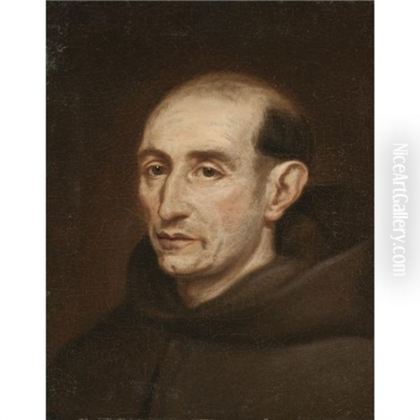 Portrait Of A Franciscan Monk Oil Painting by Vittore Giuseppe Ghislandi (Fra' Galgario)