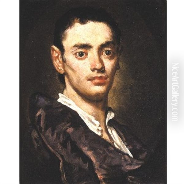 Portrait Of A Young Man Oil Painting by Vittore Giuseppe Ghislandi (Fra' Galgario)