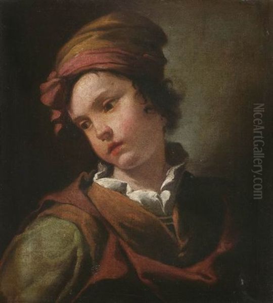 Knabenportrat Oil Painting by Vittore Giuseppe Ghislandi (Fra' Galgario)