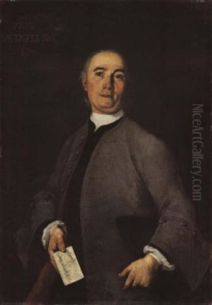 Ritratto Di Giovanni Dannielli Di Guidizzolo Oil Painting by Vittore Giuseppe Ghislandi (Fra' Galgario)