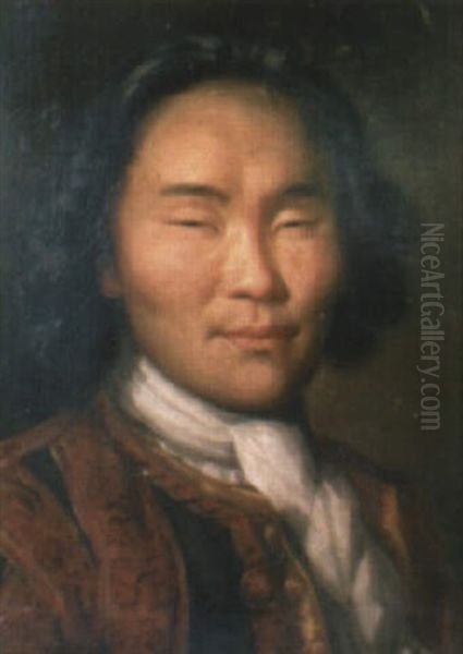 Retrato De Oriental Vestido A La Usanza Europea Oil Painting by Vittore Giuseppe Ghislandi (Fra' Galgario)