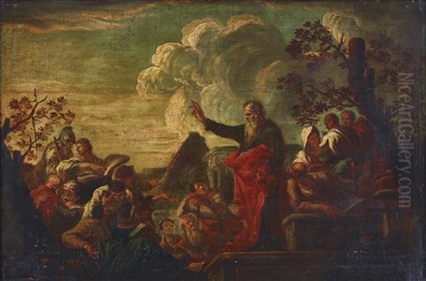 Saint Paul In Lystra Preaching Oil Painting by Giovanni Ghisolfi