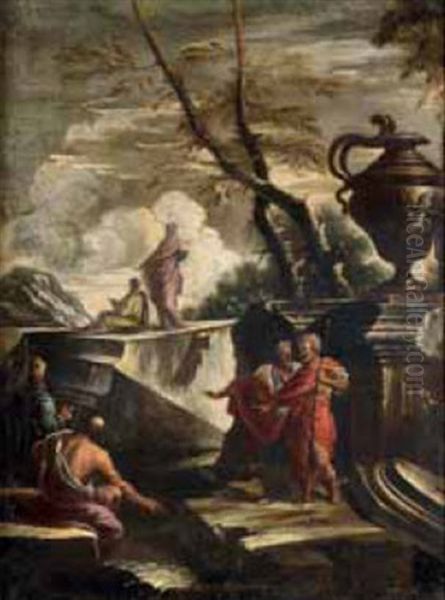 Scena Biblica Oil Painting by Giovanni Ghisolfi