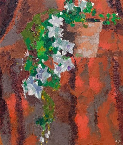 Campanula (bellflower) Oil Painting by Augusto Giacometti