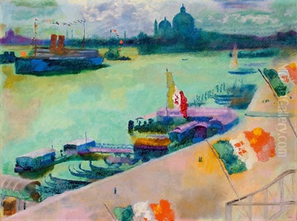 Venezia Oil Painting by Augusto Giacometti