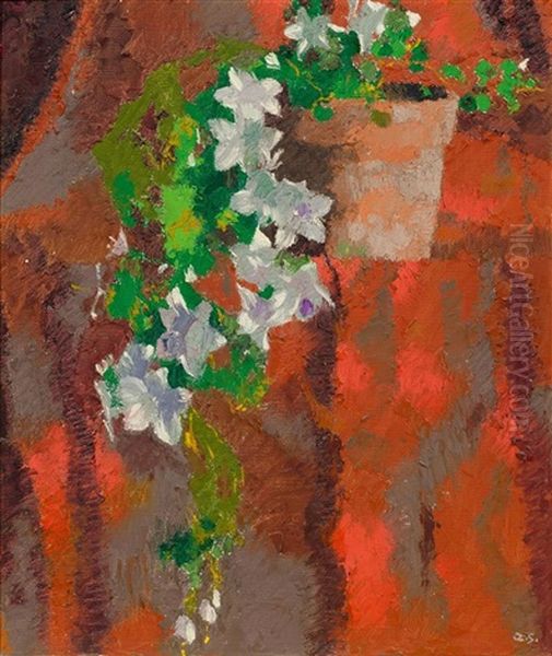 Glockenblume - Campanula Oil Painting by Augusto Giacometti