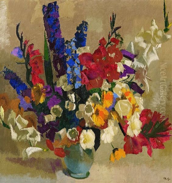 Sommer. Blumenstillleben Oil Painting by Augusto Giacometti