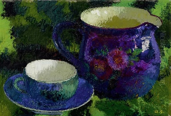 Topf Und Tasse Oil Painting by Augusto Giacometti