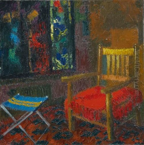 Im Atelier Iii (in The Studio Iii) Oil Painting by Augusto Giacometti