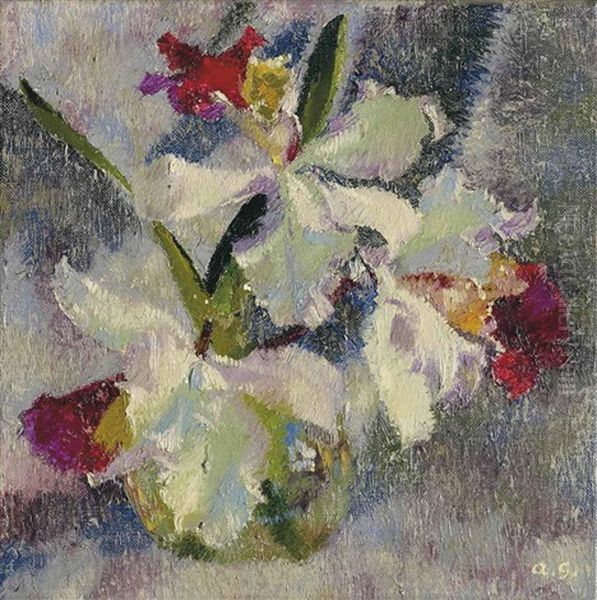 Orchideen Ii Oil Painting by Augusto Giacometti