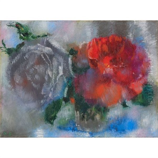 Rosen (roses) Oil Painting by Augusto Giacometti