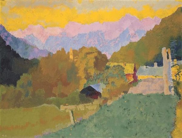 Am Weg Nach Soglio Oil Painting by Augusto Giacometti