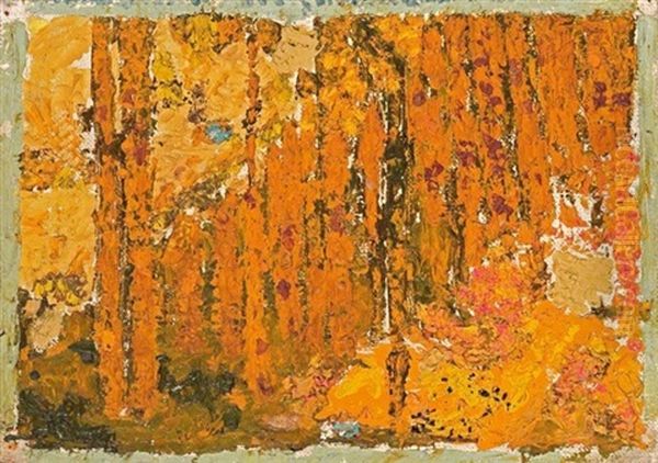 Waldinneres (birkenwald) Oil Painting by Augusto Giacometti