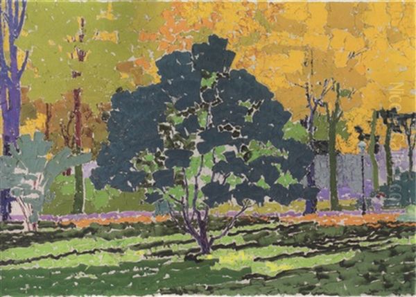 L'autunno - Der Herbst Oil Painting by Augusto Giacometti