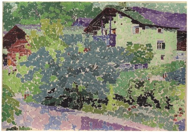 Garten In Stampa Oil Painting by Augusto Giacometti