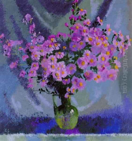 Herbstblumen Oil Painting by Augusto Giacometti