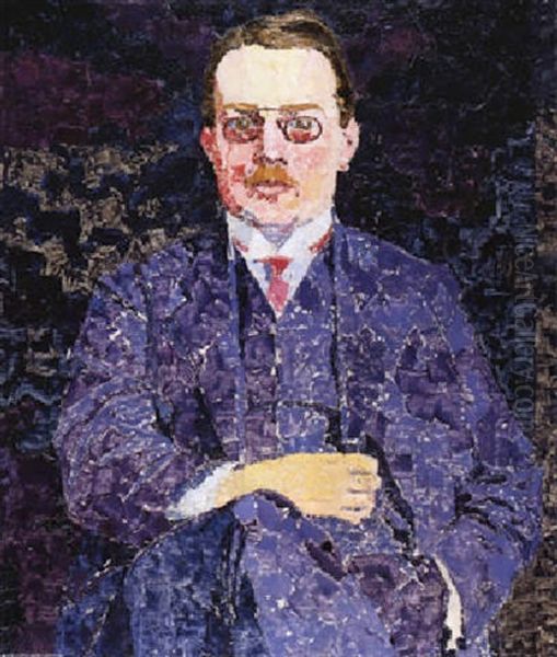 Bildnis Von Hans Jelmoli Oil Painting by Augusto Giacometti