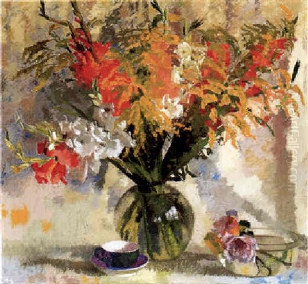 Herbstblumen Oil Painting by Augusto Giacometti