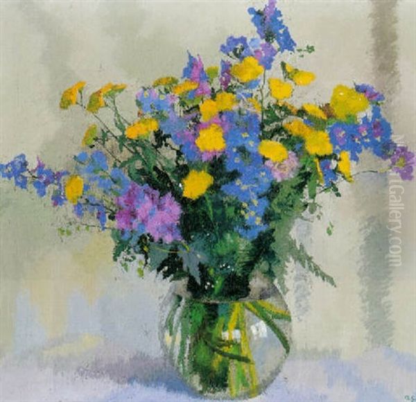 Blumen Oil Painting by Augusto Giacometti