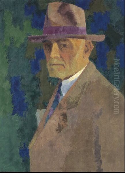 Selbstportrat Ii Oil Painting by Augusto Giacometti