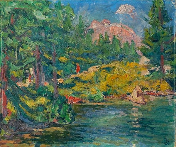 Bitaberghsee Bei Maloja Oil Painting by Giovanni Giacometti