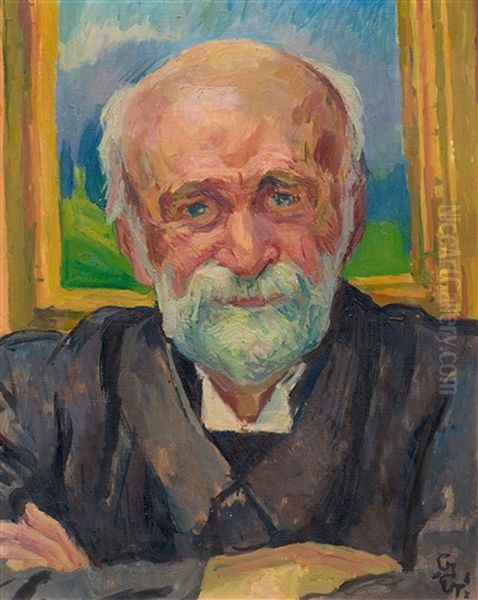 Portrait Of Dr. Med. Henri-auguste Widmer Oil Painting by Giovanni Giacometti