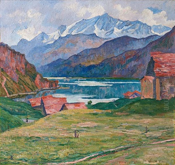 Capolago Maloja, Corvatsch, Tempo Grigio Oil Painting by Giovanni Giacometti