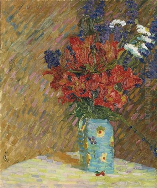 Tulipani (wilde Blumen) Oil Painting by Giovanni Giacometti