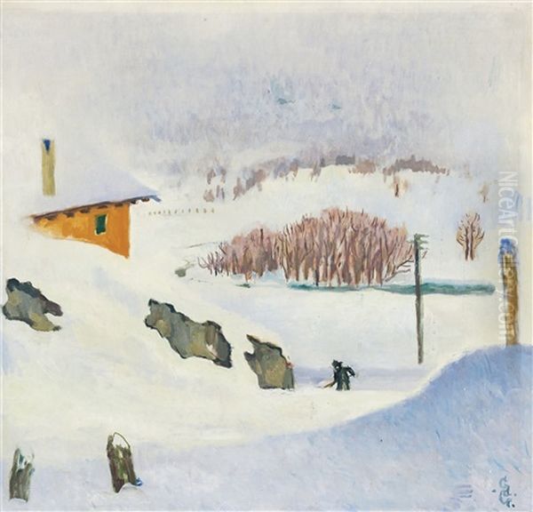 Inverno Oil Painting by Giovanni Giacometti