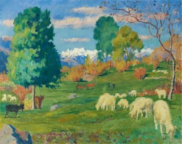 Paesaggio D'autunno (autumnal Landscape) by Giovanni Giacometti