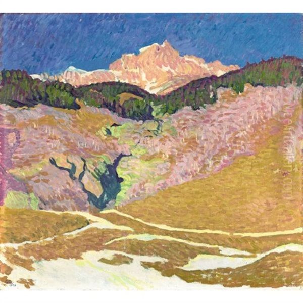 Piz Duan (piz Duan) Oil Painting by Giovanni Giacometti