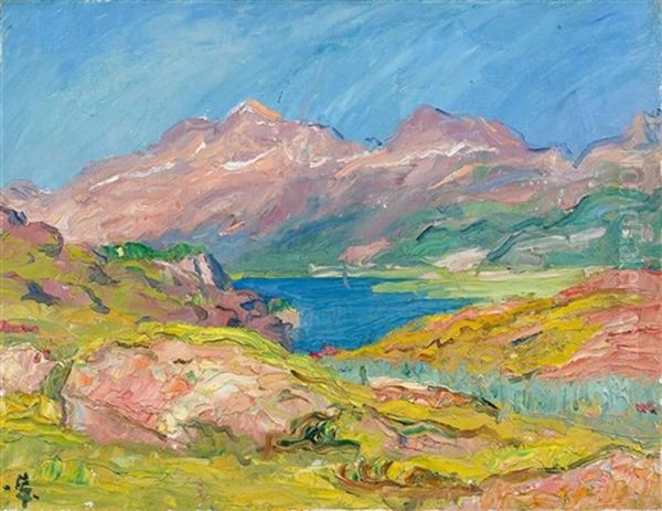 Ausblick Auf Den Silsersee Oil Painting by Giovanni Giacometti