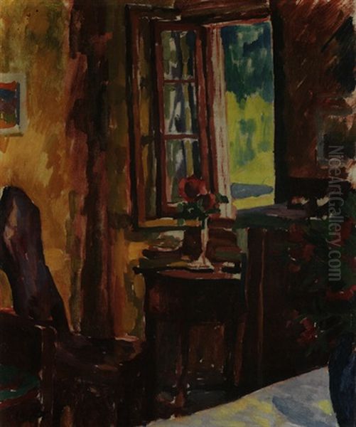 Interno Oil Painting by Giovanni Giacometti